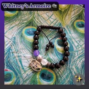 NFL Baltimore Ravens Beaded Bracelet